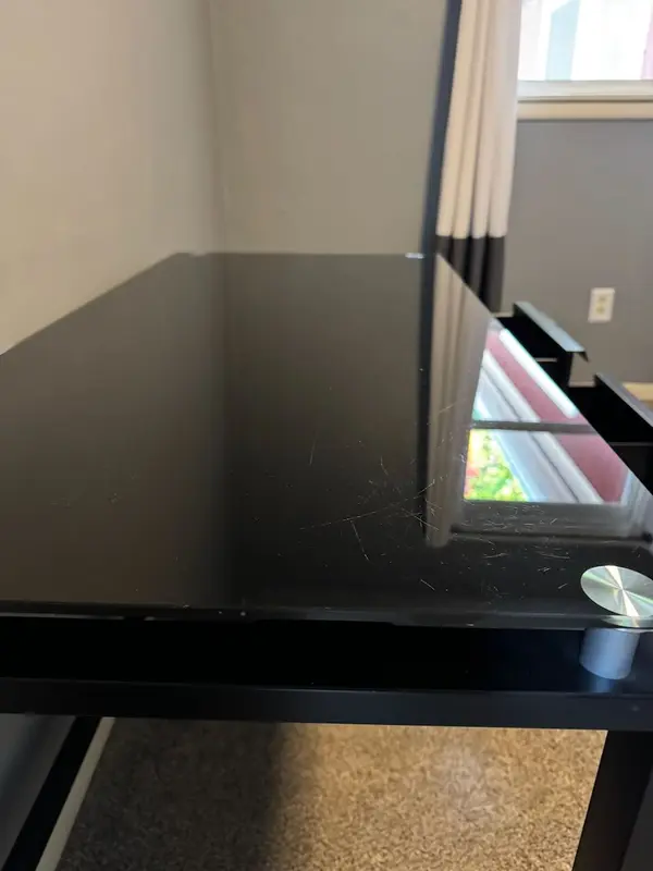 The Black Desk w/ Glass Top by Neural Partners - Image 3