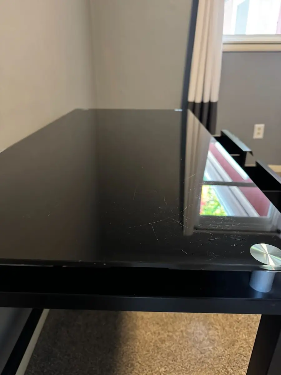 The Black Desk w/ Glass Top by Neural Partners - Image 3