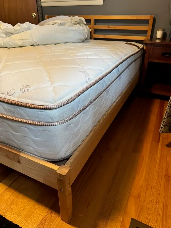 This Saatva firm mattress (Model: 7056-SAATVA SLIM FIRM) has been used only in the guest room on average 10-20x nights per year. It is queen size and is very firm - I was given this mattress after the previous owner did not like its firmness. - alternate view