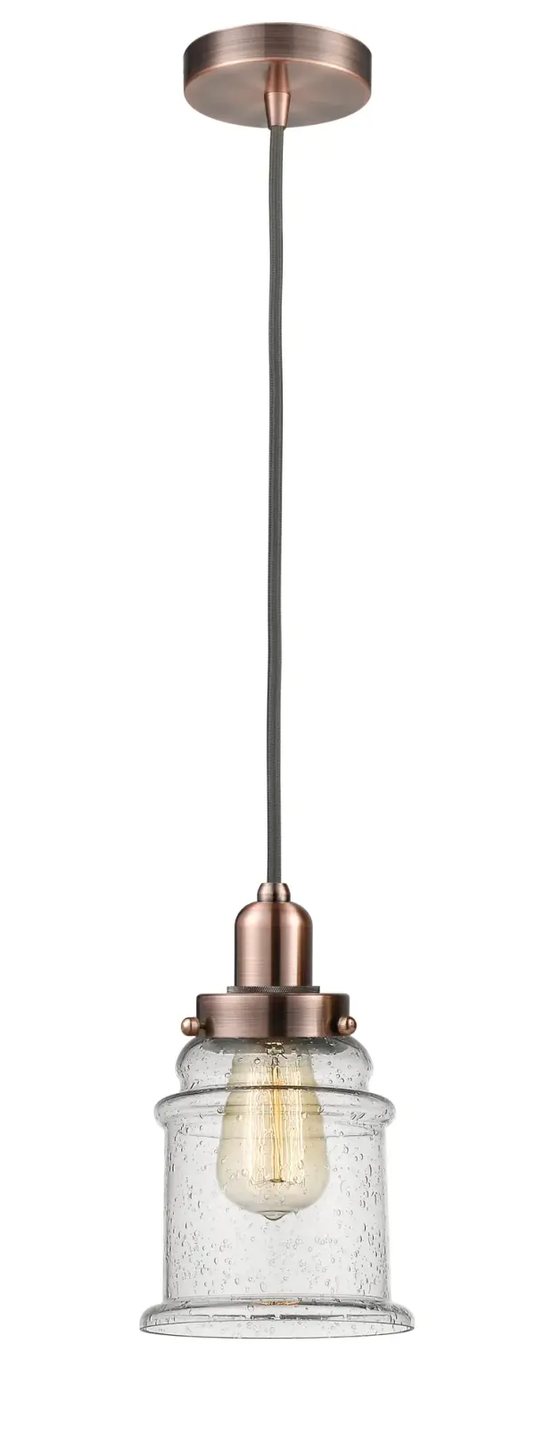 The bare bones of industrial style at its finest. This simple bare bulb pendant can be artfully hung with its varying cord lengths and provided hooks to set a hand crafted tone in any room.  Single to multi-light options in custom cord lengths available.