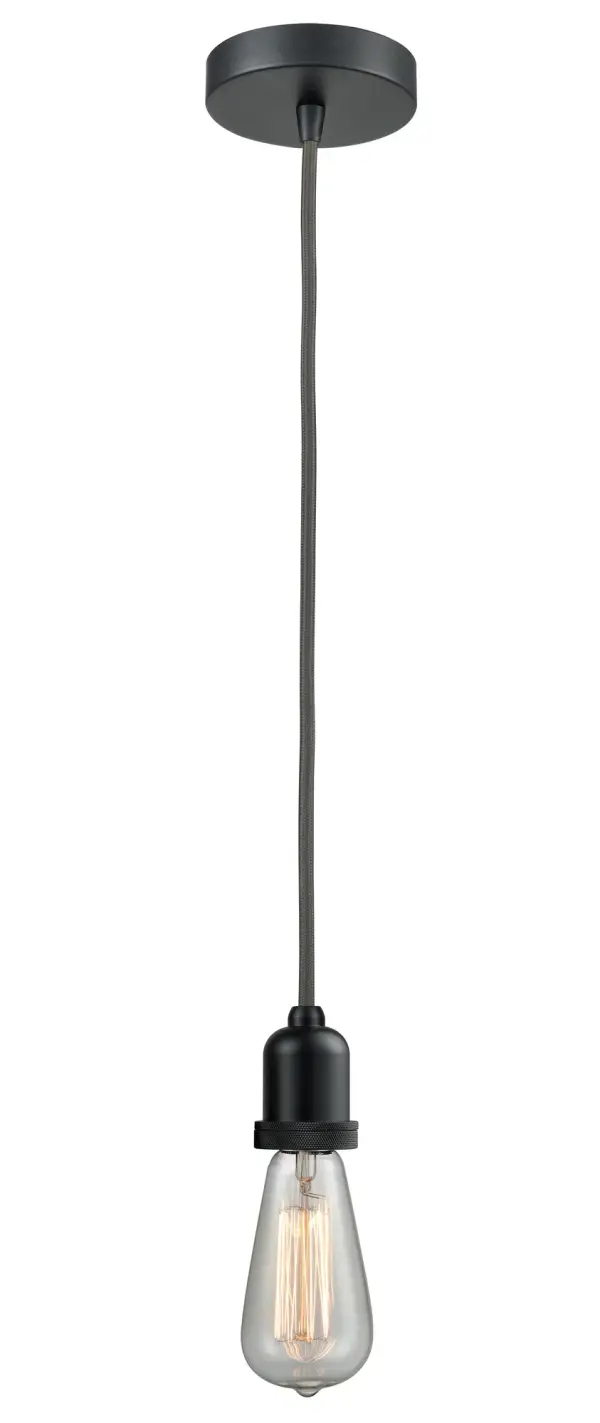 The bare bones of industrial style at its finest. This simple bare bulb pendant can be artfully hung with its varying cord lengths and provided hooks to set a hand crafted tone in any room.  Single to multi-light options in custom cord lengths available.