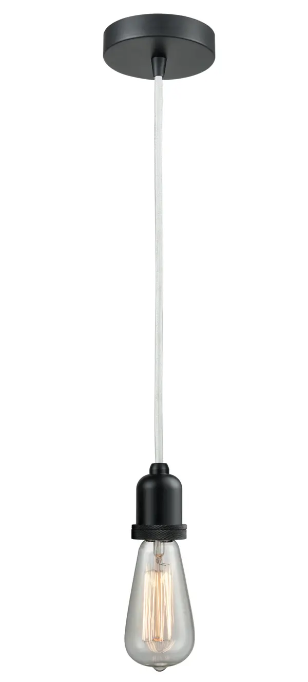 The bare bones of industrial style at its finest. This simple bare bulb pendant can be artfully hung with its varying cord lengths and provided hooks to set a hand crafted tone in any room.  Single to multi-light options in custom cord lengths available.