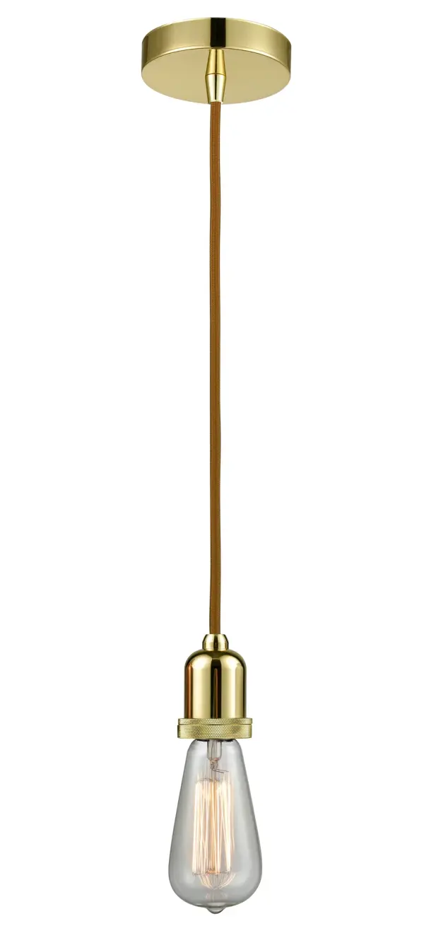The bare bones of industrial style at its finest. This simple bare bulb pendant can be artfully hung with its varying cord lengths and provided hooks to set a hand crafted tone in any room.  Single to multi-light options in custom cord lengths available.