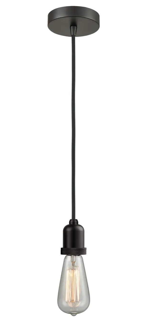 The bare bones of industrial style at its finest. This simple bare bulb pendant can be artfully hung with its varying cord lengths and provided hooks to set a hand crafted tone in any room.  Single to multi-light options in custom cord lengths available.