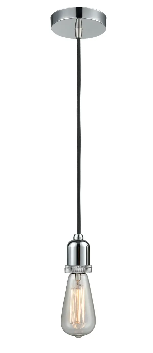 The bare bones of industrial style at its finest. This simple bare bulb pendant can be artfully hung with its varying cord lengths and provided hooks to set a hand crafted tone in any room.  Single to multi-light options in custom cord lengths available.