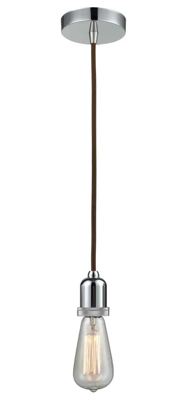 The bare bones of industrial style at its finest. This simple bare bulb pendant can be artfully hung with its varying cord lengths and provided hooks to set a hand crafted tone in any room.  Single to multi-light options in custom cord lengths available.