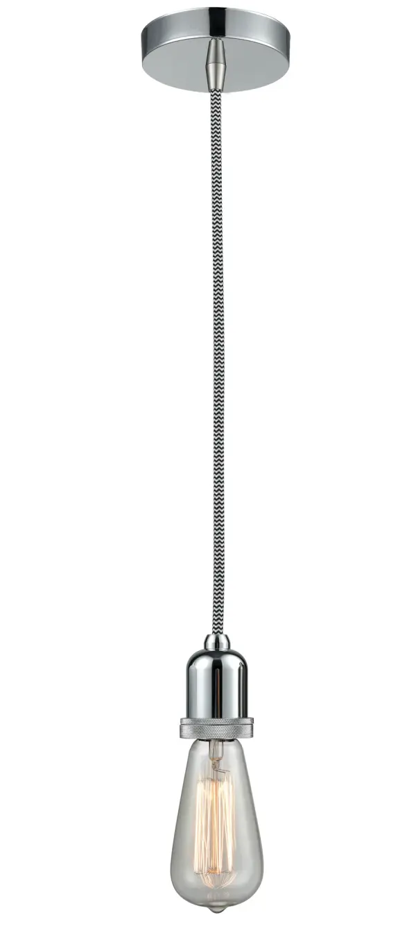 The bare bones of industrial style at its finest. This simple bare bulb pendant can be artfully hung with its varying cord lengths and provided hooks to set a hand crafted tone in any room.  Single to multi-light options in custom cord lengths available.