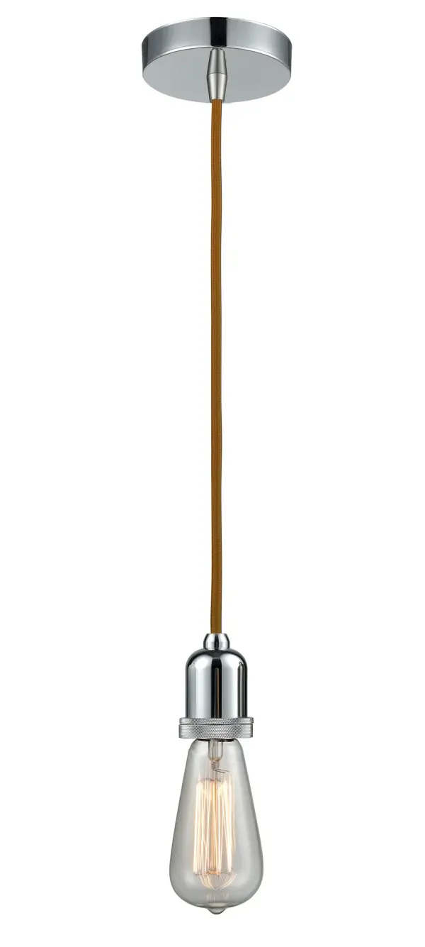 The bare bones of industrial style at its finest. This simple bare bulb pendant can be artfully hung with its varying cord lengths and provided hooks to set a hand crafted tone in any room.  Single to multi-light options in custom cord lengths available.