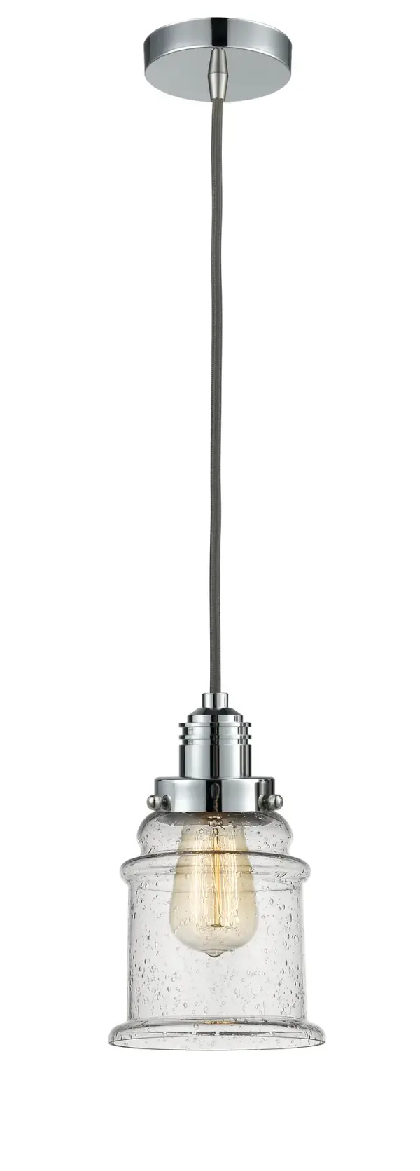The heavy socket and knurling detail will bring a vintage industrial feel to any space. This simple bare bulb pendant can be hung with its varying cord lengths and provided hooks to set a hand crafted tone in any room.  Single to multi-light options in custom cord lengths available.