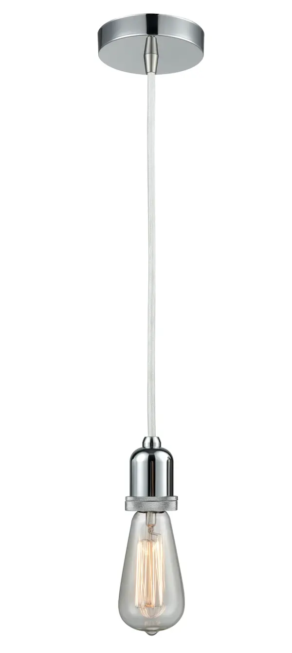 The bare bones of industrial style at its finest. This simple bare bulb pendant can be artfully hung with its varying cord lengths and provided hooks to set a hand crafted tone in any room.  Single to multi-light options in custom cord lengths available.