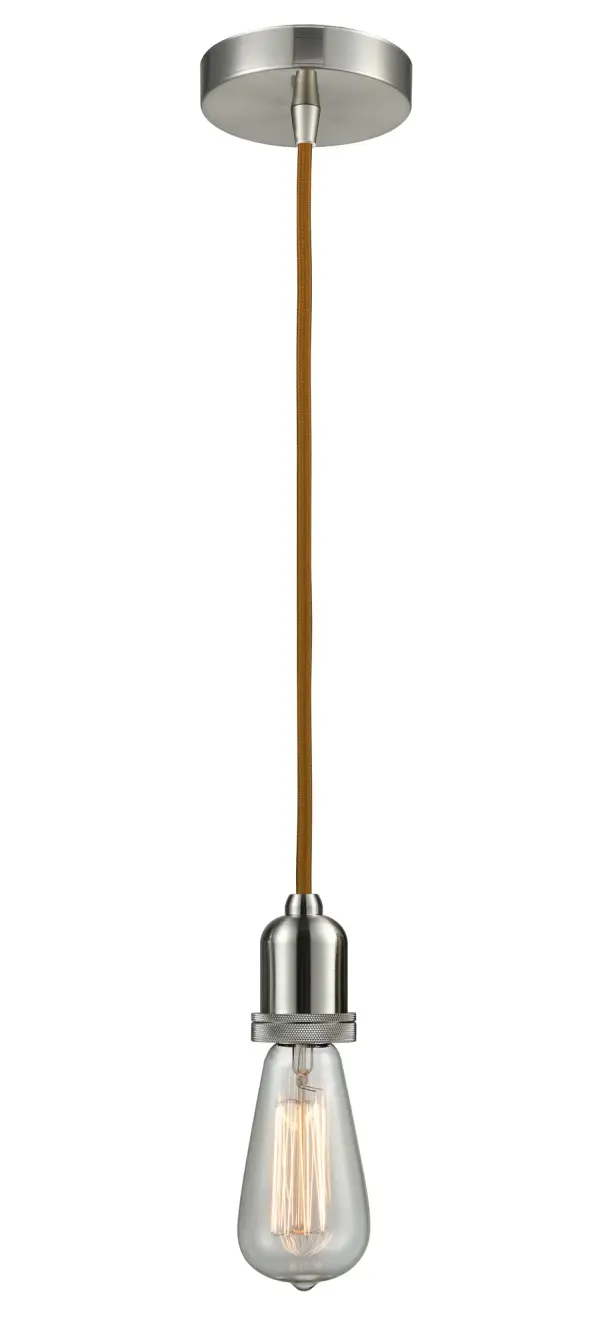 The bare bones of industrial style at its finest. This simple bare bulb pendant can be artfully hung with its varying cord lengths and provided hooks to set a hand crafted tone in any room.  Single to multi-light options in custom cord lengths available.