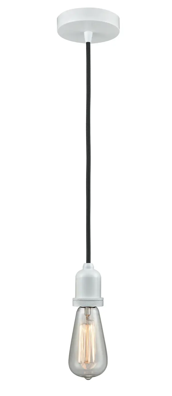 The bare bones of industrial style at its finest. This simple bare bulb pendant can be artfully hung with its varying cord lengths and provided hooks to set a hand crafted tone in any room.  Single to multi-light options in custom cord lengths available.