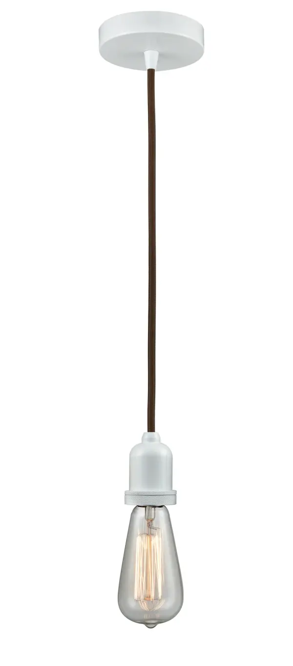The bare bones of industrial style at its finest. This simple bare bulb pendant can be artfully hung with its varying cord lengths and provided hooks to set a hand crafted tone in any room.  Single to multi-light options in custom cord lengths available.