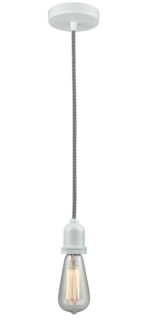 The bare bones of industrial style at its finest. This simple bare bulb pendant can be artfully hung with its varying cord lengths and provided hooks to set a hand crafted tone in any room.  Single to multi-light options in custom cord lengths available.