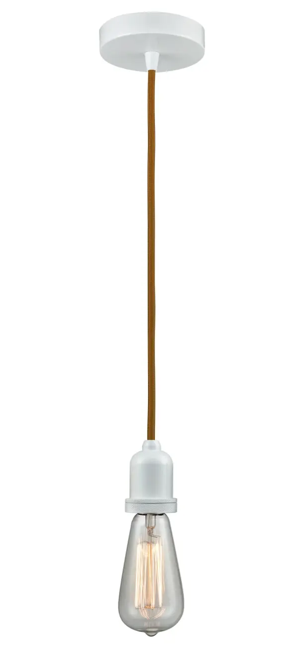 The bare bones of industrial style at its finest. This simple bare bulb pendant can be artfully hung with its varying cord lengths and provided hooks to set a hand crafted tone in any room.  Single to multi-light options in custom cord lengths available.