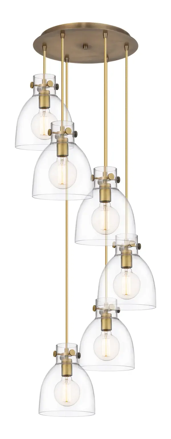 The Newton Bell is a modern industrial collection that incorporates exceptional architectural details and classic bell shaped shade. The delicately curved glass or metal shade complements the clean lines of this restoration inspired line of fixtures. The Newton Bell pendant is the ultimate choice for a kitchen light that combines functionality with contemporary design.