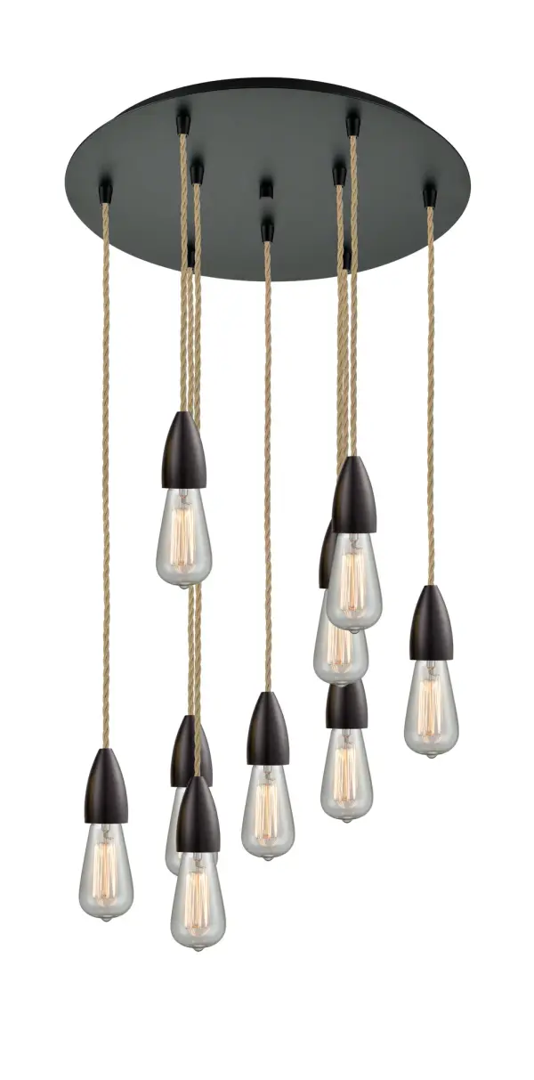 Similar to the Whitney, the Fairchild offers a modern feeling industrial look with curved surfaces and a sleek minimal footprint. Create a unique hanging experience with varying lengths of wire and heavy duty hooks that are included with the fixture. Single to multi-light options in custom cord lengths available.