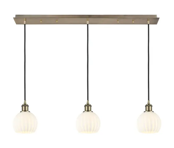 The organic teardrop shape of the Crown Point pendant is artfully hung from a tiered metal frame that is complemented by a single filament bulb. These pendants look great as individual fixtures but make a grand statement when paired with our multi-port hanging system as part of our custom cord program.