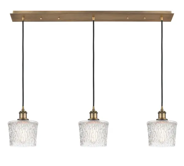 The organic teardrop shape of the Crown Point pendant is artfully hung from a tiered metal frame that is complemented by a single filament bulb. These pendants look great as individual fixtures but make a grand statement when paired with our multi-port hanging system as part of our custom cord program.
