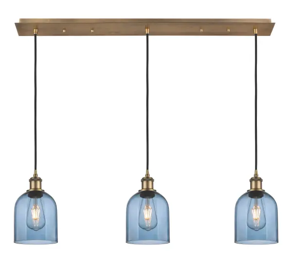 The organic teardrop shape of the Crown Point pendant is artfully hung from a tiered metal frame that is complemented by a single filament bulb. These pendants look great as individual fixtures but make a grand statement when paired with our multi-port hanging system as part of our custom cord program.