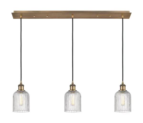 The organic teardrop shape of the Crown Point pendant is artfully hung from a tiered metal frame that is complemented by a single filament bulb. These pendants look great as individual fixtures but make a grand statement when paired with our multi-port hanging system as part of our custom cord program.