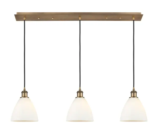 The organic teardrop shape of the Crown Point pendant is artfully hung from a tiered metal frame that is complemented by a single filament bulb. These pendants look great as individual fixtures but make a grand statement when paired with our multi-port hanging system as part of our custom cord program.
