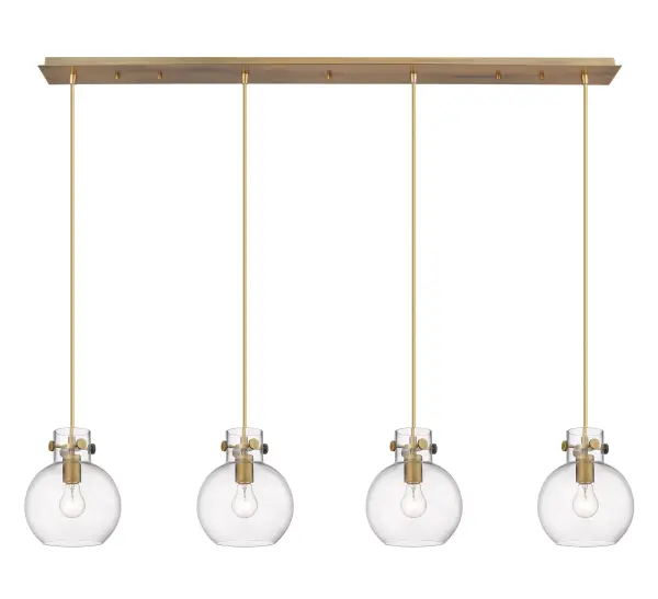 The Newton Sphere is a modern industrial collection that incorporates exceptional architectural details with a beautiful globe shaped shade.  The iconic sphere shaped shade is available in either glass or heavy spun metal, making this collection perfect for creating a truly exceptional space.