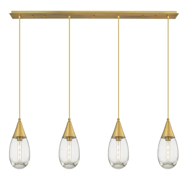 Malone - Brushed Brass - Linear Pendant - Image 1