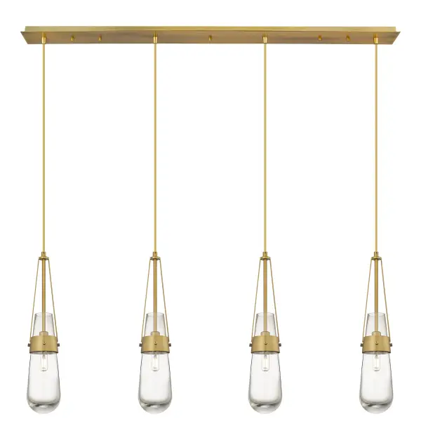 Milan - Brushed Brass - Linear Pendant - Image 1