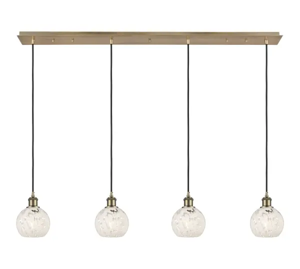 The organic teardrop shape of the Crown Point pendant is artfully hung from a tiered metal frame that is complemented by a single filament bulb. These pendants look great as individual fixtures but make a grand statement when paired with our multi-port hanging system as part of our custom cord program.