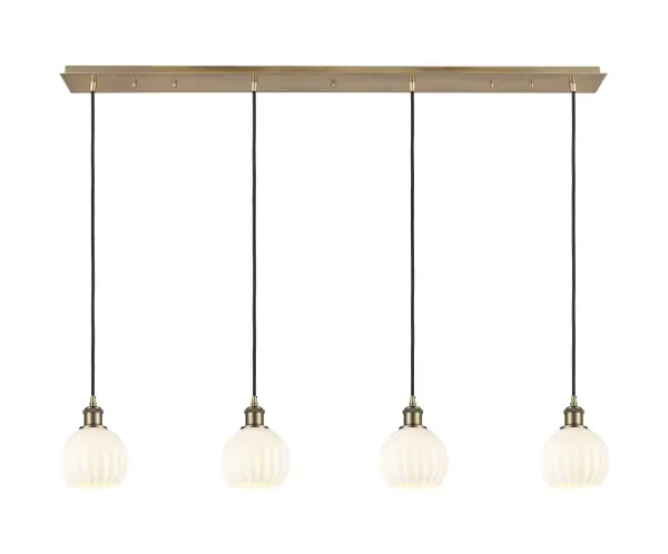 The organic teardrop shape of the Crown Point pendant is artfully hung from a tiered metal frame that is complemented by a single filament bulb. These pendants look great as individual fixtures but make a grand statement when paired with our multi-port hanging system as part of our custom cord program.