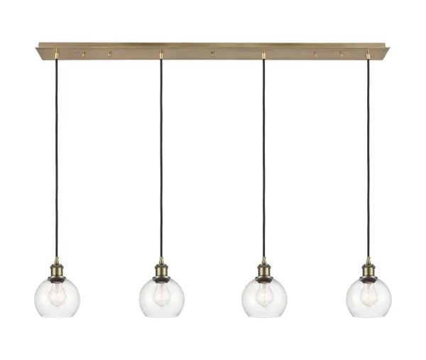 The organic teardrop shape of the Crown Point pendant is artfully hung from a tiered metal frame that is complemented by a single filament bulb. These pendants look great as individual fixtures but make a grand statement when paired with our multi-port hanging system as part of our custom cord program.