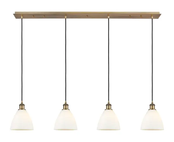 The organic teardrop shape of the Crown Point pendant is artfully hung from a tiered metal frame that is complemented by a single filament bulb. These pendants look great as individual fixtures but make a grand statement when paired with our multi-port hanging system as part of our custom cord program.