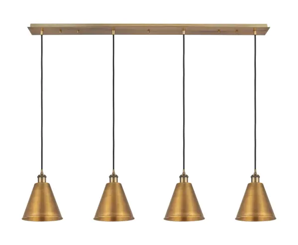 The organic teardrop shape of the Crown Point pendant is artfully hung from a tiered metal frame that is complemented by a single filament bulb. These pendants look great as individual fixtures but make a grand statement when paired with our multi-port hanging system as part of our custom cord program.