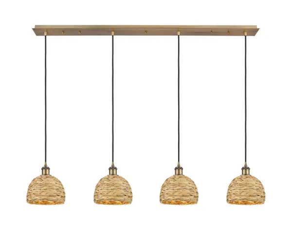 The organic teardrop shape of the Crown Point pendant is artfully hung from a tiered metal frame that is complemented by a single filament bulb. These pendants look great as individual fixtures but make a grand statement when paired with our multi-port hanging system as part of our custom cord program.