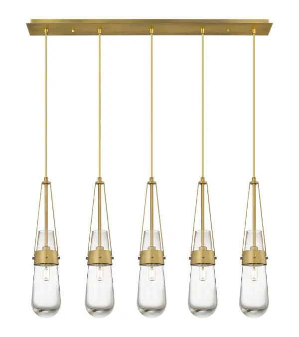 Milan - Brushed Brass - Linear Pendant - Image 1