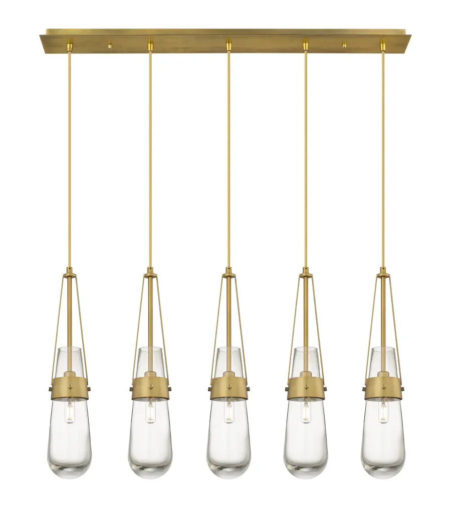 Milan - Brushed Brass - Linear Pendant - Image 1