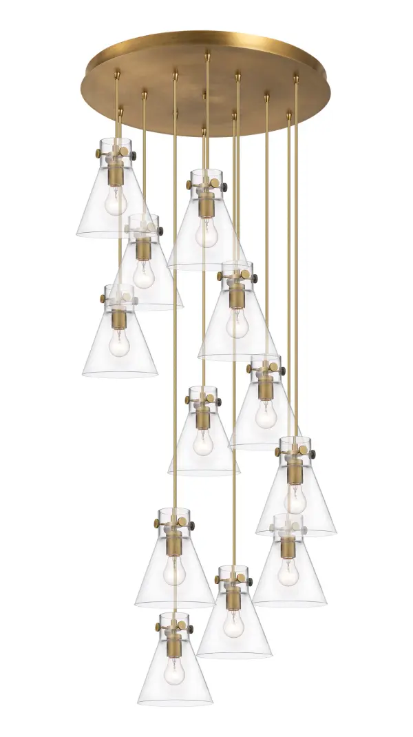 The Newton Cone is a modern industrial collection that incorporates exceptional architectural details and an equally striking cone shaped shade. The geometric shape of the glass or metal shade give this collection a charming and timeless presence. For a kitchen light choice that stands out, look no further than the Newton Cone pendant.