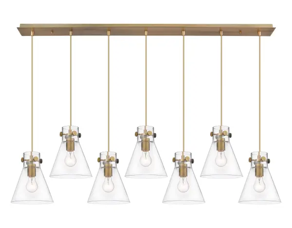 Newton Cone - Brushed Brass - Linear Pendant - Image 1