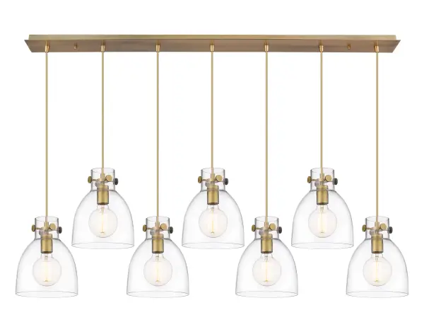 Newton Bell - Brushed Brass - Linear Pendant - Image 1
