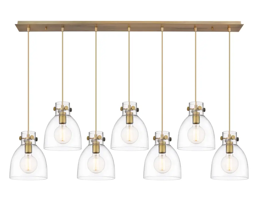 Newton Bell - Brushed Brass - Linear Pendant - Image 1
