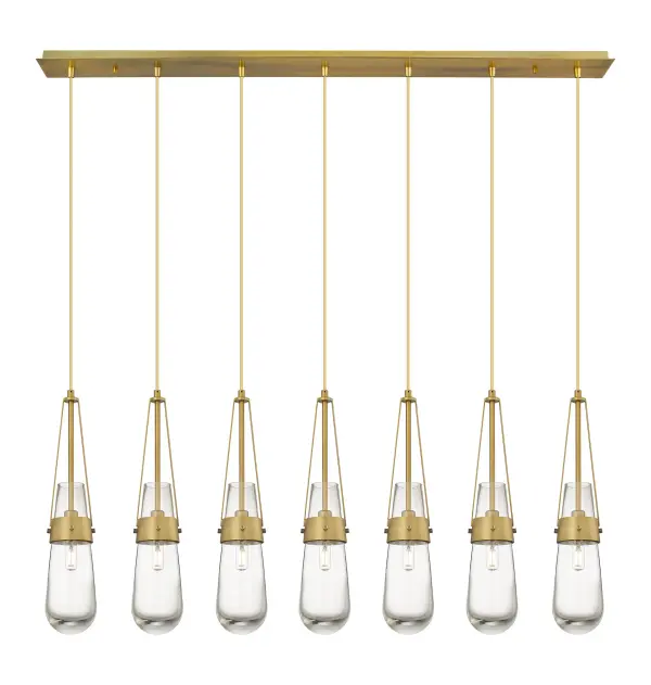Milan - Brushed Brass - Linear Pendant - Image 1