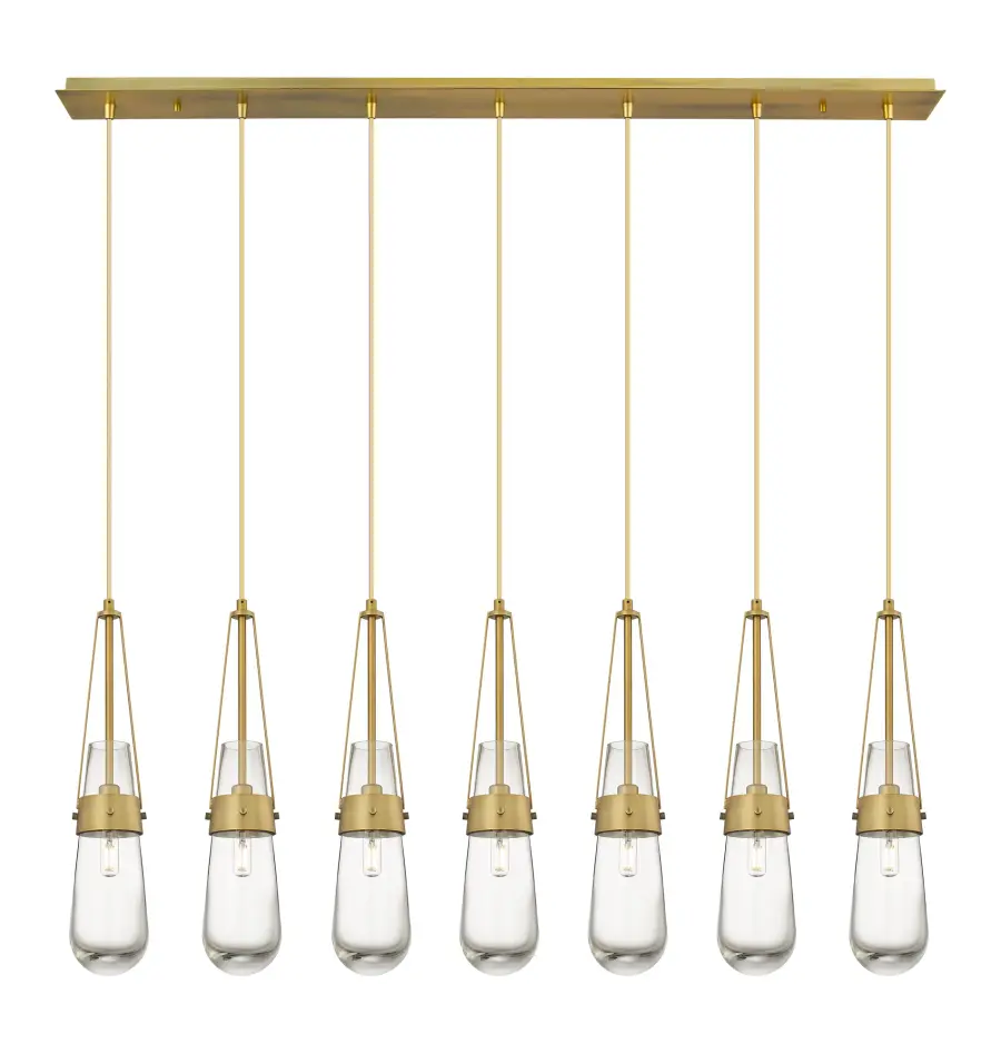 Milan - Brushed Brass - Linear Pendant - Image 1