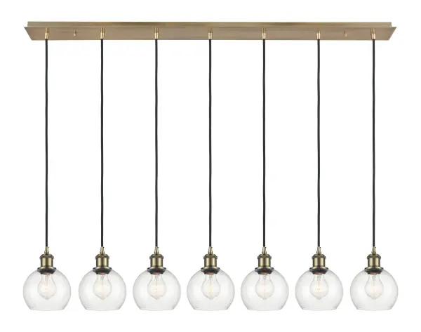 The organic teardrop shape of the Crown Point pendant is artfully hung from a tiered metal frame that is complemented by a single filament bulb. These pendants look great as individual fixtures but make a grand statement when paired with our multi-port hanging system as part of our custom cord program.
