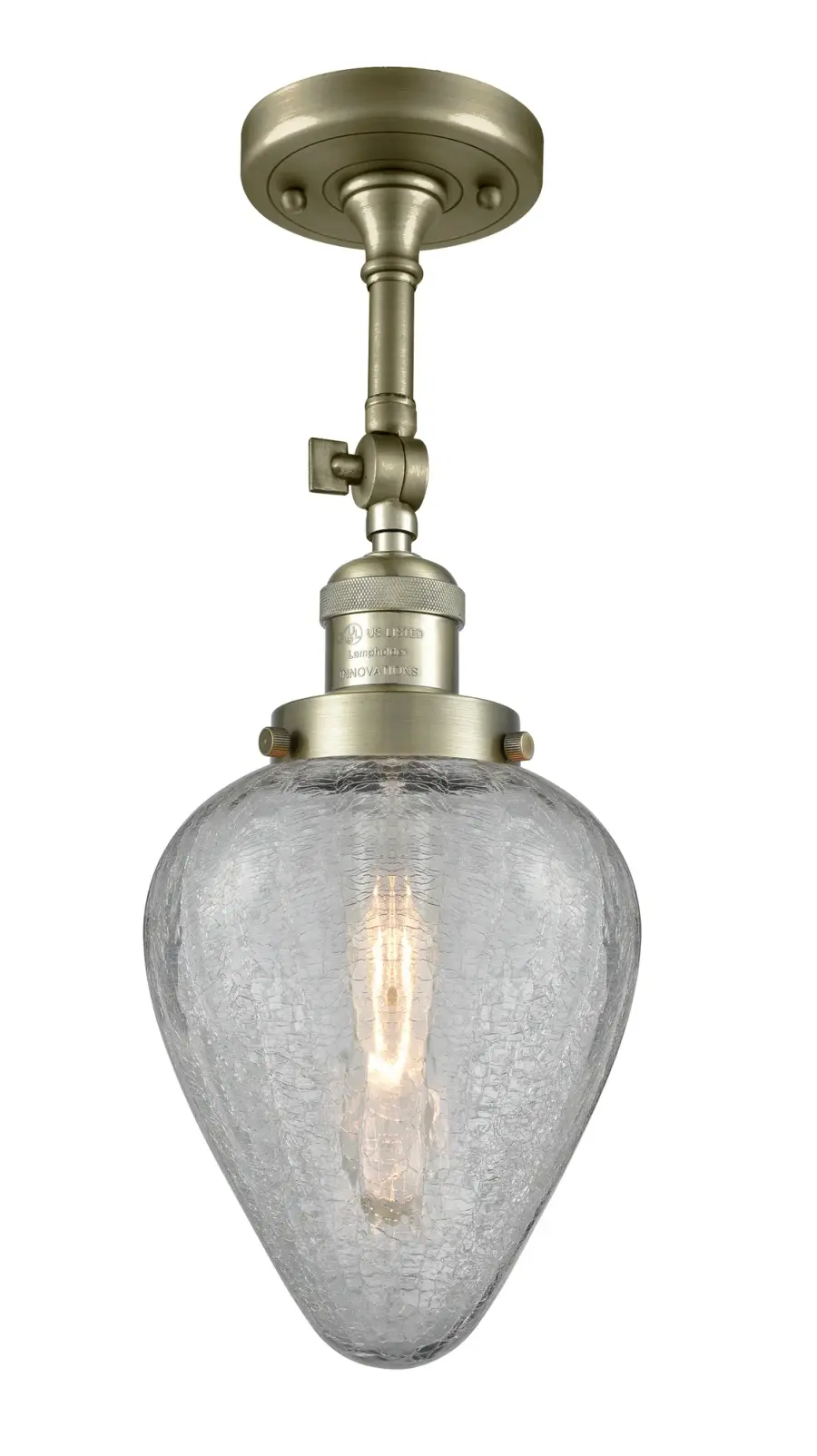 Geneseo - Antique Brass - Adjustable Semi-Flush Mount - Image 1