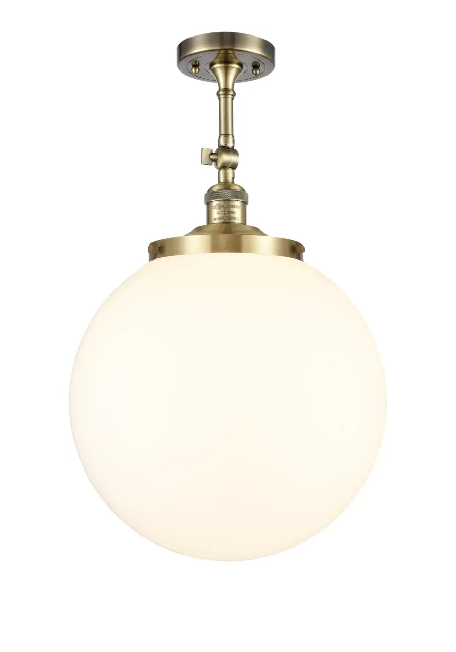 Beacon - Antique Brass - Adjustable Semi-Flush Mount - Image 1