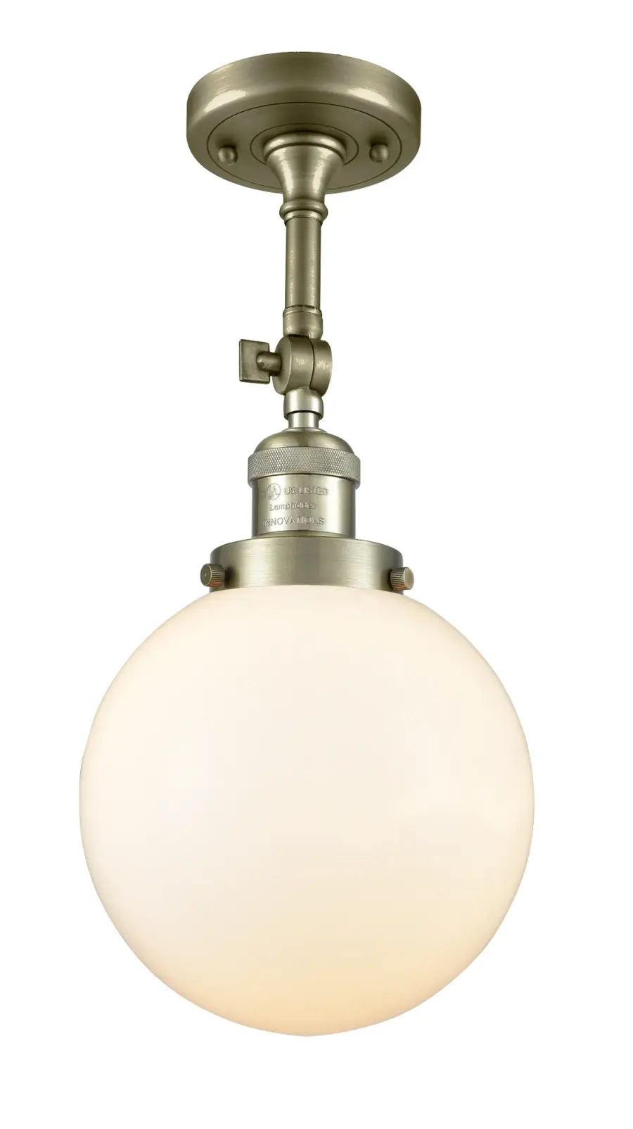 Beacon - Antique Brass - Adjustable Semi-Flush Mount - Image 1
