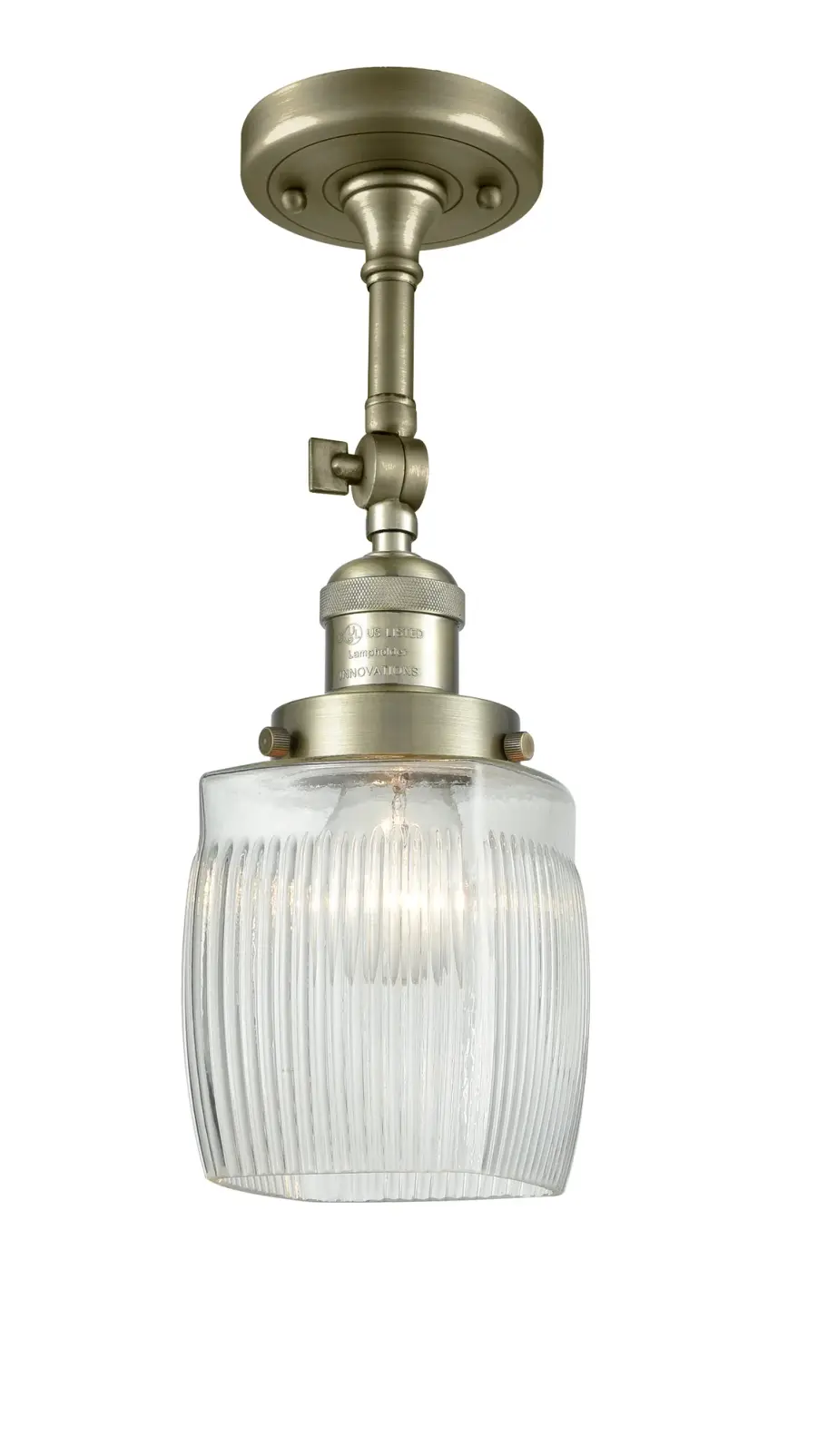 Colton - Antique Brass - Adjustable Semi-Flush Mount - Image 1