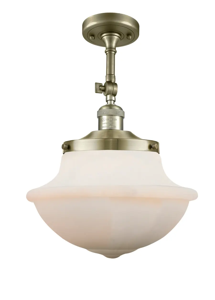 Oxford - Antique Brass - Adjustable Semi-Flush Mount - Image 1