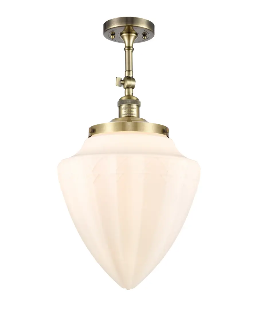 Beacon - Antique Brass - Adjustable Semi-Flush Mount - Image 1